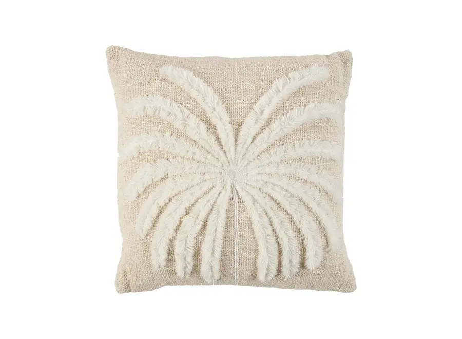 The Isla Palm Cushion Cover - Natural White