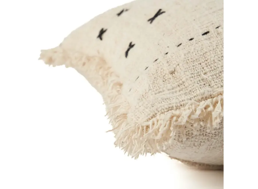 The French Kiss Cushion Cover - Natural Black