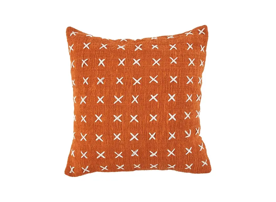 Housse De Coussin Zillion Kiss - Terracotta Blanc