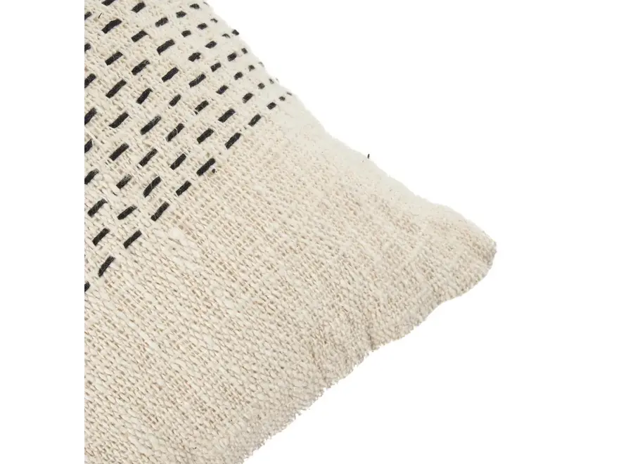 Housse De Coussin Misty - Naturel Noir