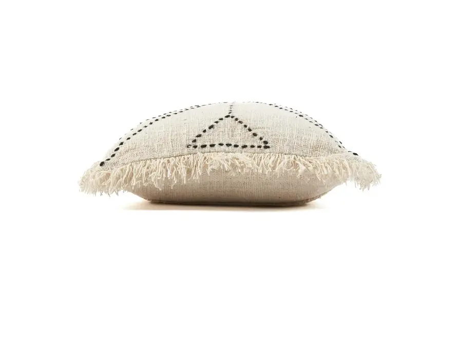 Housse De Coussin Tribal - Naturel Noir