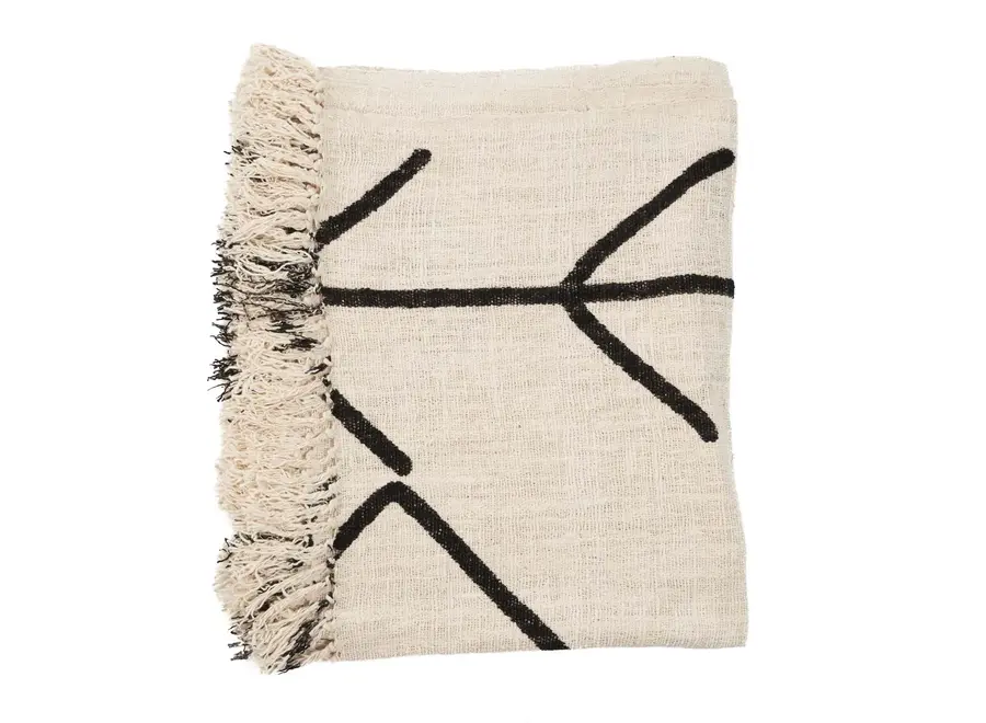 The Evil Eye Bed Throw - Natural Black