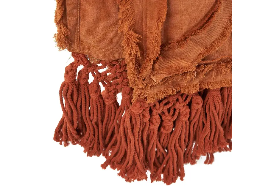 The Berber Bed Throw  - Terracotta