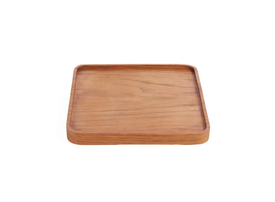 El Plato Teak Square - Natural - M