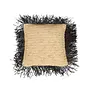 La Housse De Coussin En Raffia - Naturel Noir - 40x40
