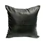 La Housse De Coussin Four Leather Panel - Noir - 40x40