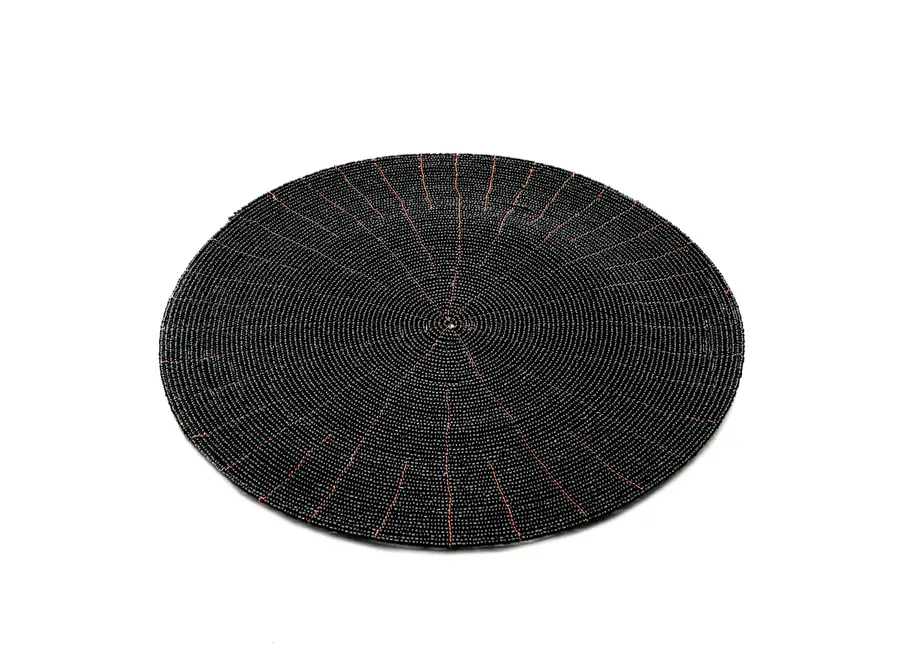 De Beaded Placemat - Zwart