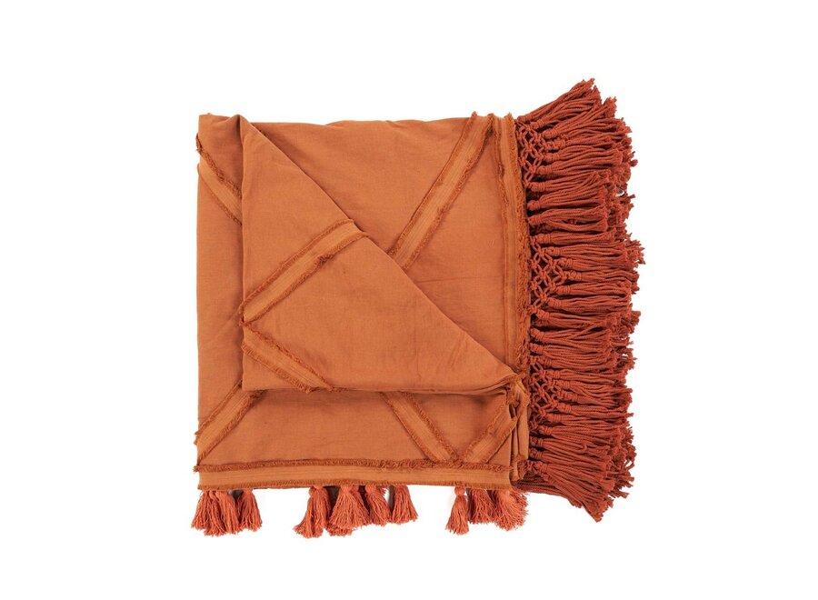 De Berber Bedsprei - Terracotta