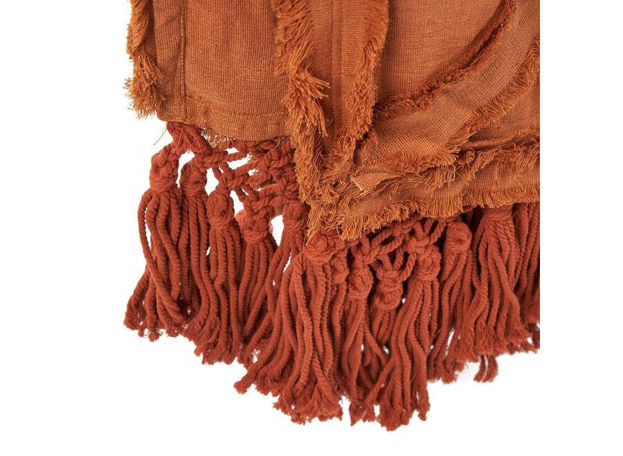 The Berber Bed Throw - Terracotta
