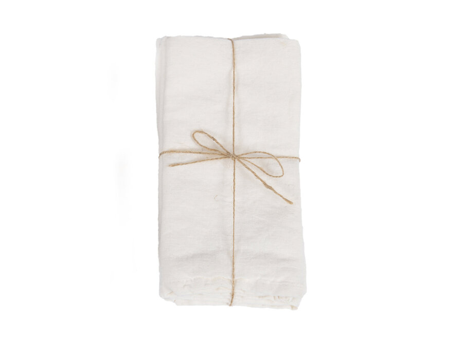 The Linen Napkin - White - Set of 4