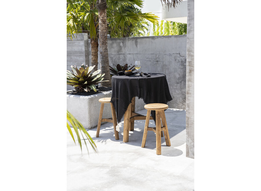 La Nappe en Lin - Noir - 150x250