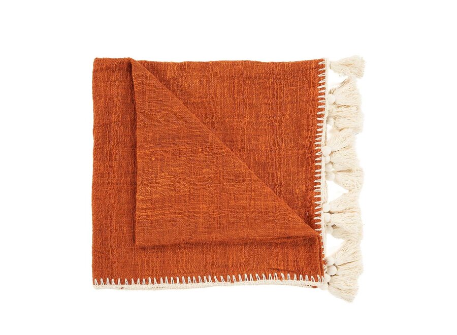 De Stitch Bedsprei - Terracotta