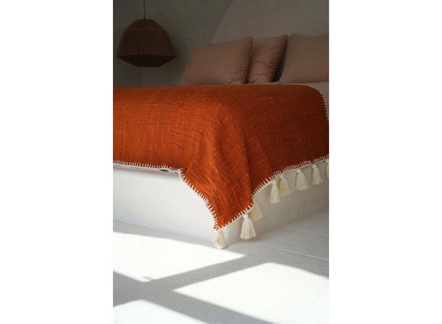 Manta para Cama Stitch - Terracota