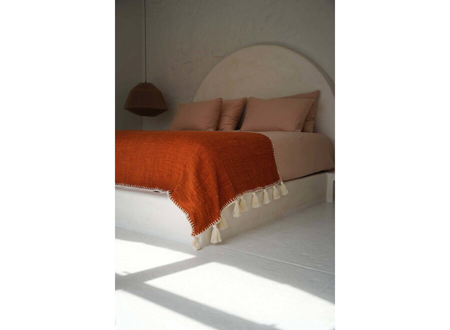 De Stitch Bedsprei - Terracotta