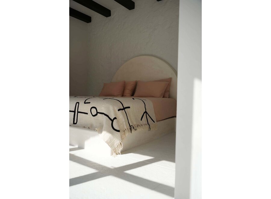 The Evil Eye Bed Throw - Natural Black