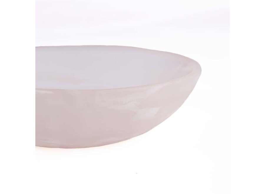 The Resin Organic Bowl - Pink White - M