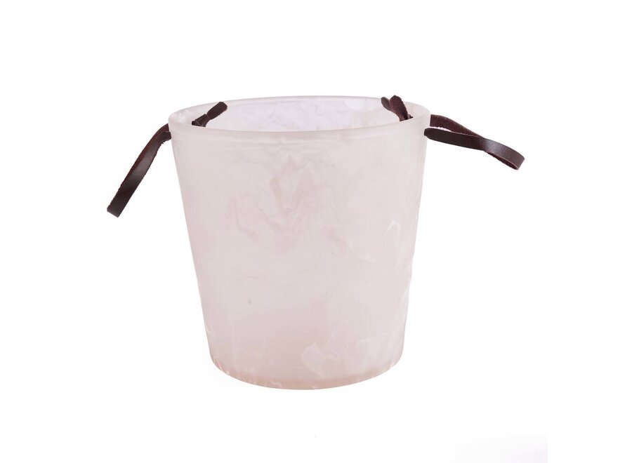 The Resin Ice Bucket - Pink White