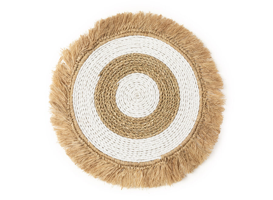 The Seagrass Raffia Placemat - Natural White
