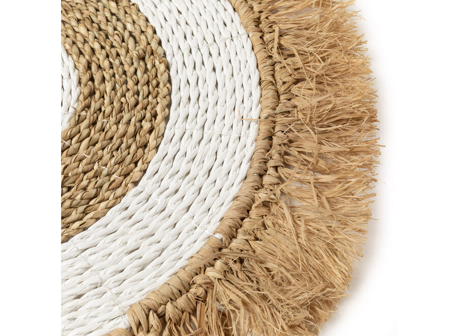 The Seagrass Raffia Placemat - Natural White