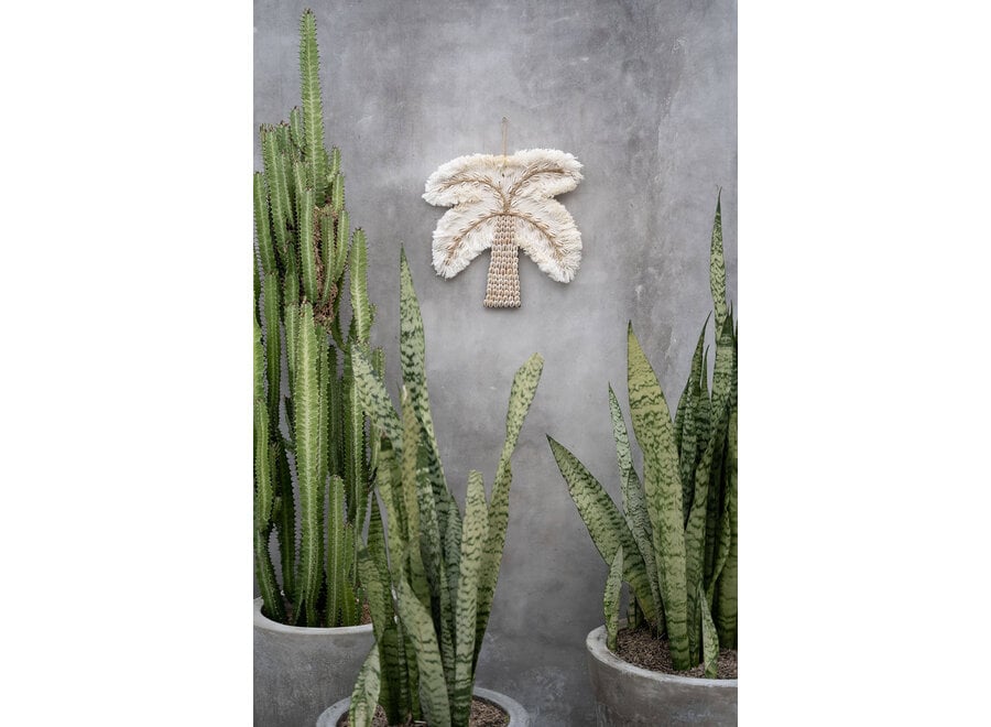 The Cotton Shell Palm Tree - White Natural