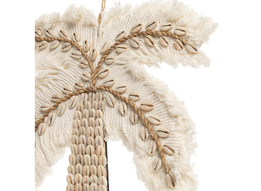 The Cotton Shell Palm Tree - White Natural