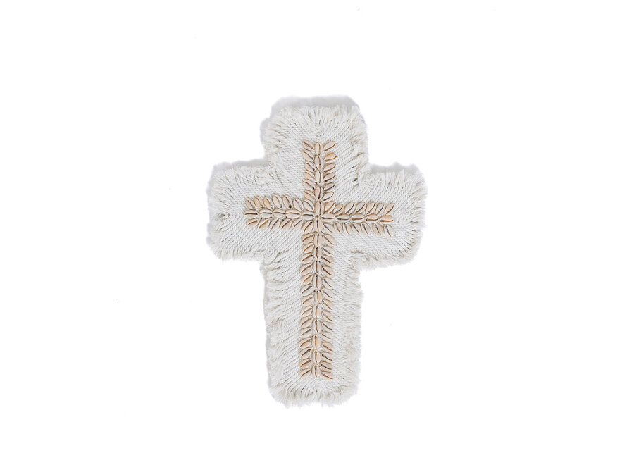 La Croix En Macramé - Blanc