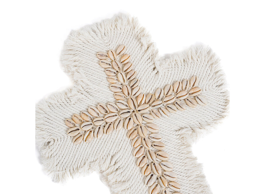 La Croix En Macramé - Blanc