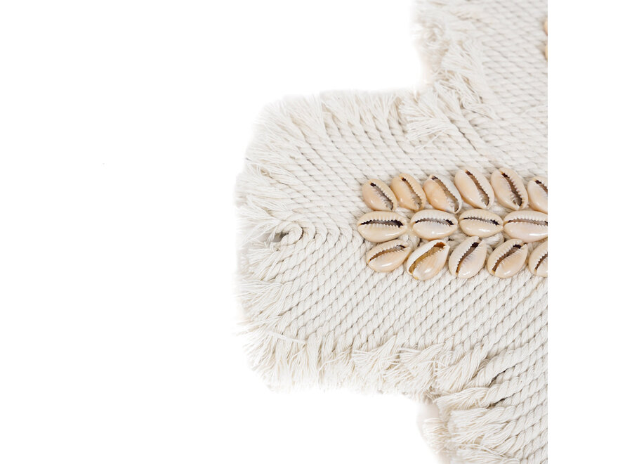 The Macrame Cross - White
