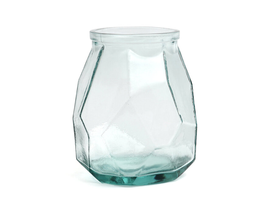 The Wide Origami Vase - Blue