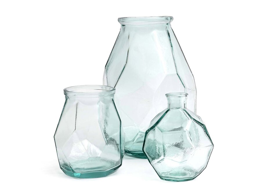 Le Vase Long Origami - Bleu