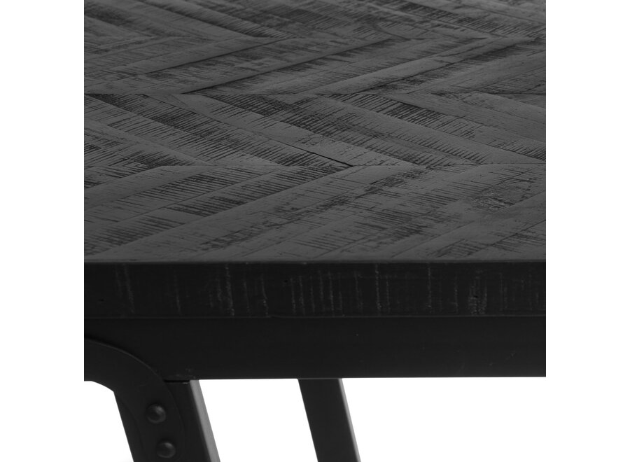 The Herringbone High Table - Black - 140cm