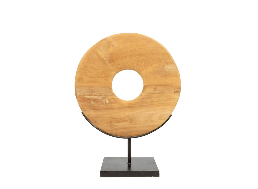 Il Disco Di Teak Su Supporto - M
