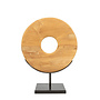 De Teak Disc Op Stand - M
