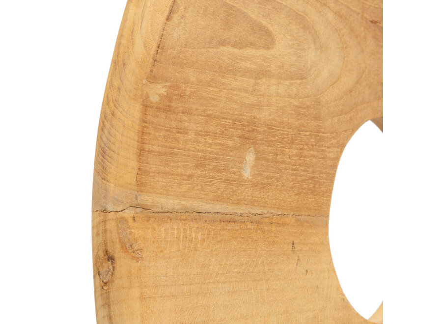 De Teak Disc Op Stand - M