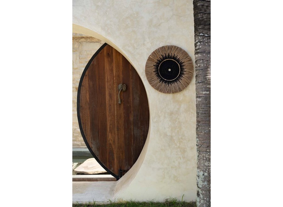 The Raffia Macramé Wall Deco - Black Natural