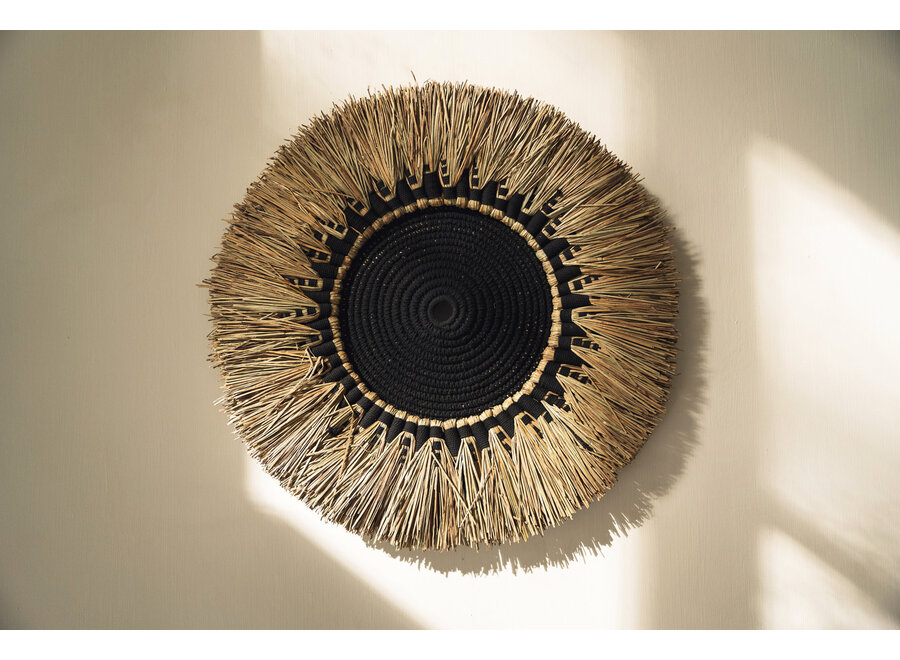 La Décoration Murale En Macramé Et Raphia - Naturel Noir