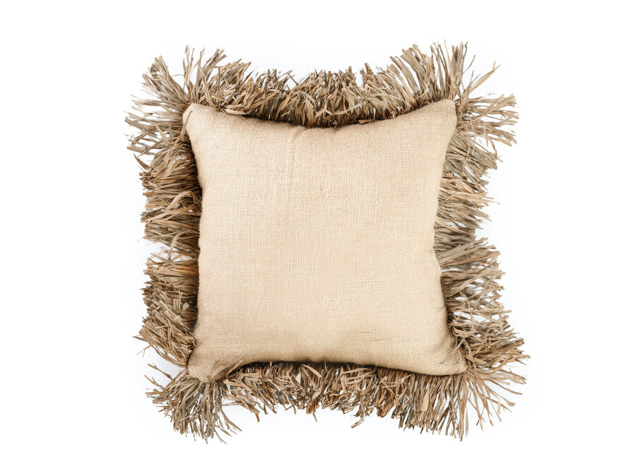 La Funda De Cojín Jute Bonita - Natural - 40x40