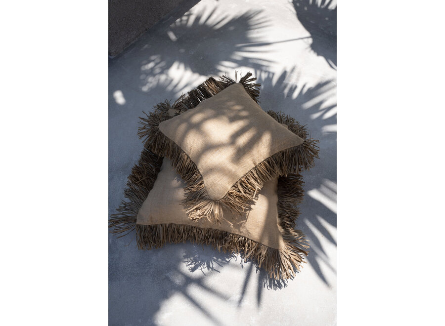De Jute Bonita Kussenhoes - Naturel - 40x40