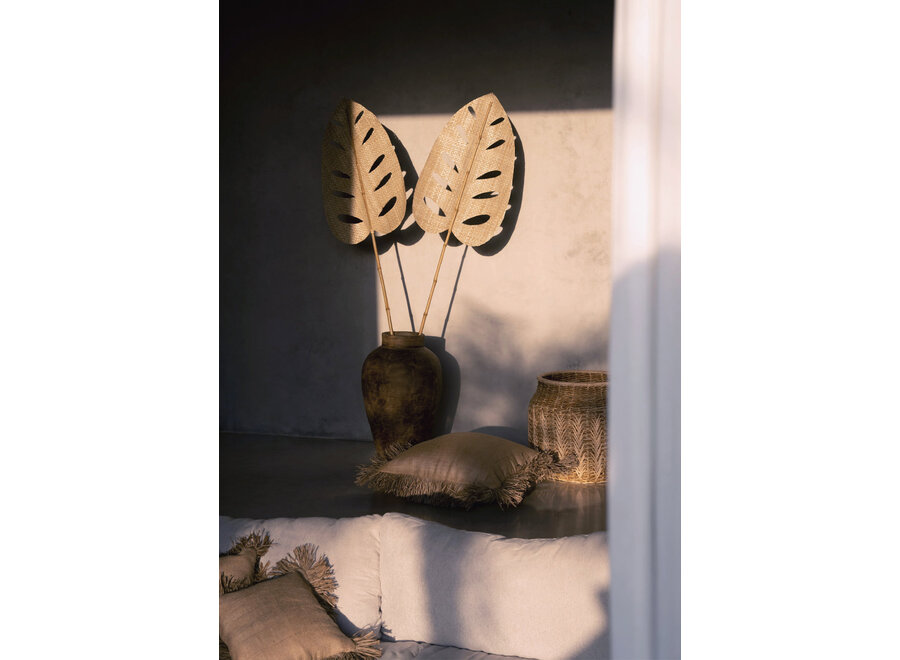 La Funda De Cojín Jute Bonita - Natural - 40x40