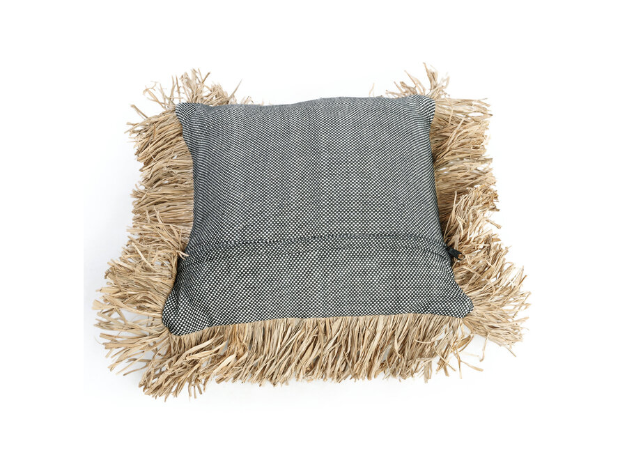 The Cotton Bonita Cushion Cover - Natural Black - 40x40