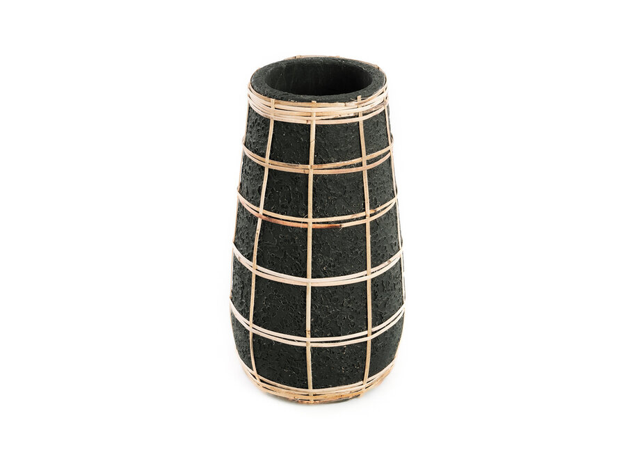 De Cutie Vaas - Zwart Naturel - M