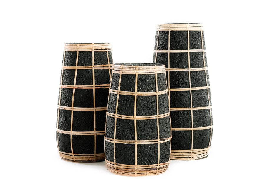 Le Vase Cutie - Noir Naturel - M