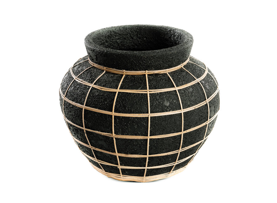 Il Vaso Belly - Nero Naturale - L