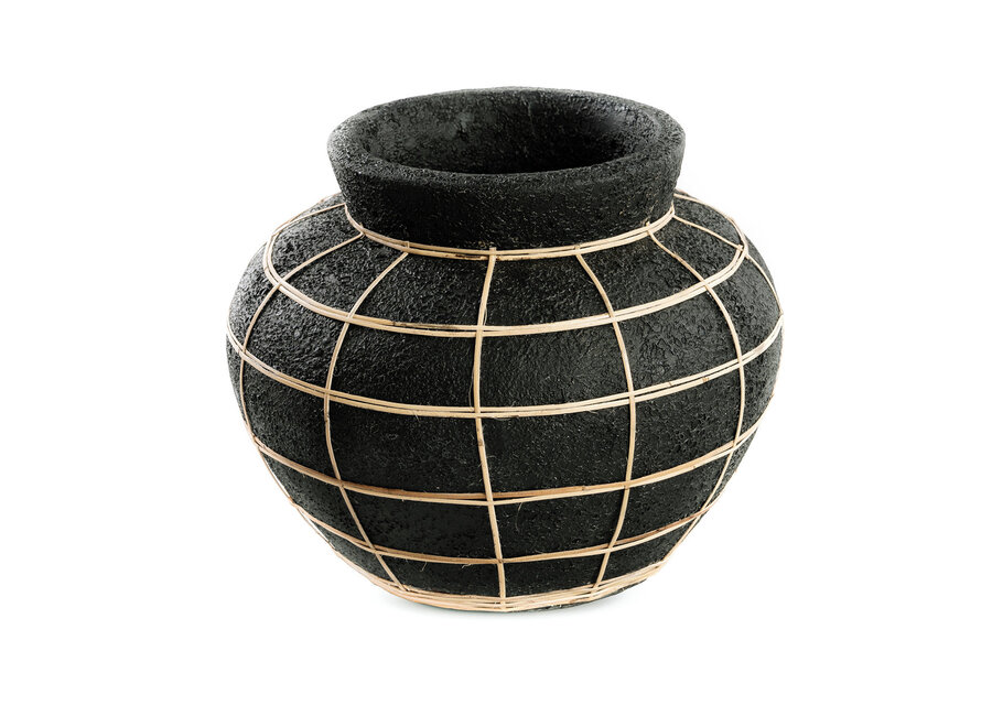 Il Vaso Belly - Nero Naturale - M