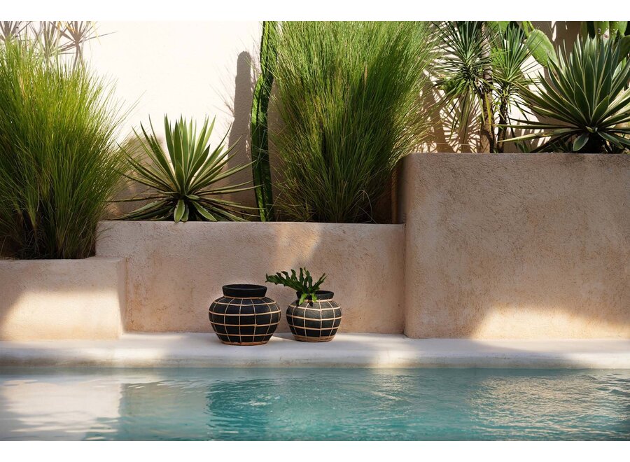 El Jarrón Belly - Negro Natural - M