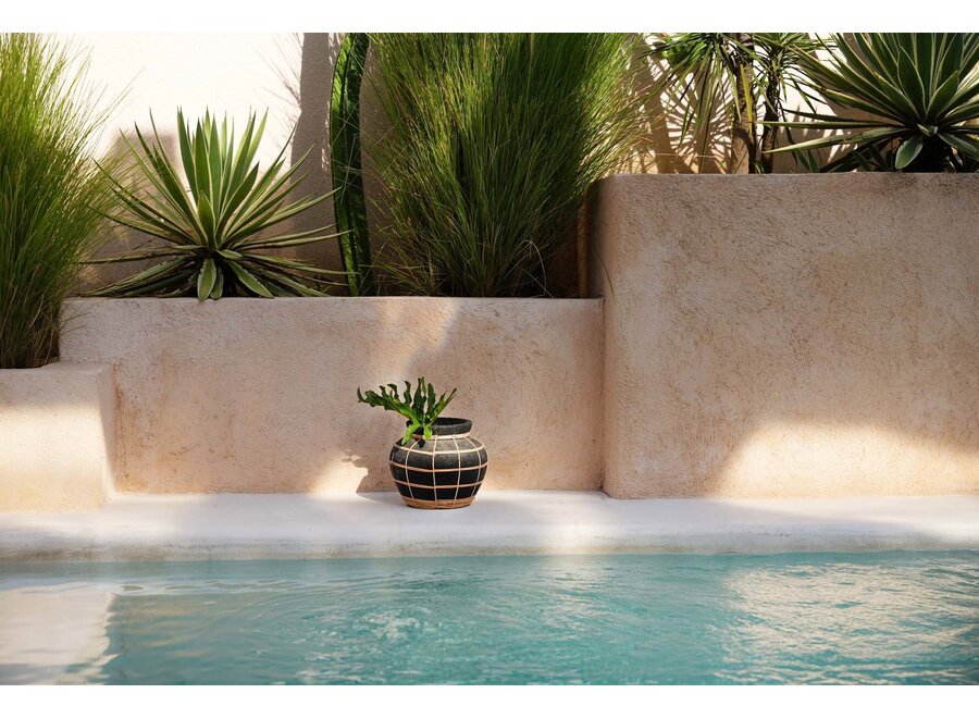 De Belly Vaas - Zwart Naturel - S