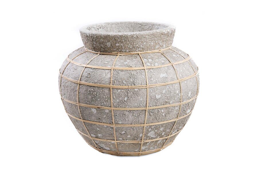 De Belly Vaas - Beton Grijs Naturel - L