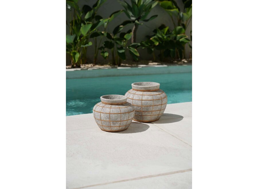 Il Vaso Belly - Grigio Cemento Naturale - L