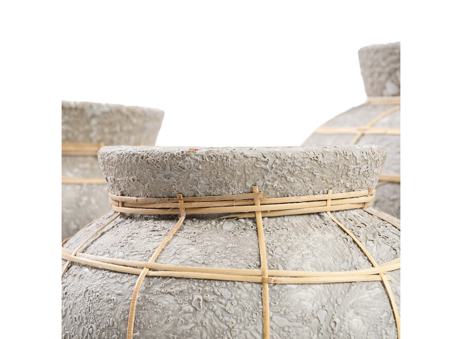 Die Belly Vase - Betongrau Natur - S