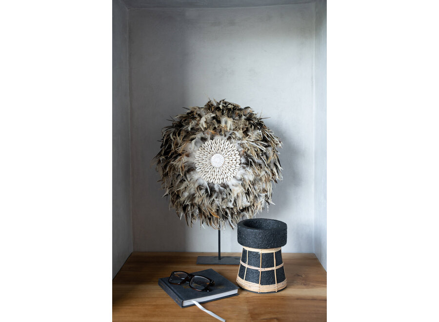 De Serene Kaarsenhouder - Zwart Naturel - M